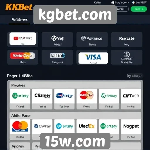 Opções de pagamento disponíveis no kgbet.com